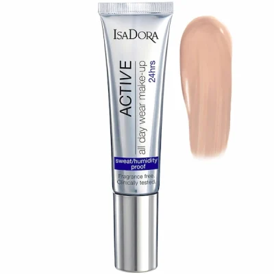 کرم پودر 24 ساعته ایزادورا مدل Active شماره 16 Warm Beige حجم 35 میلی لیتر