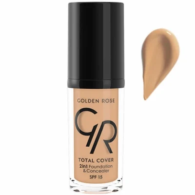 کرم پودر و کانسیلر توتال کاور گلدن رز شماره 04 Beige حجم 30 میلی لیتر