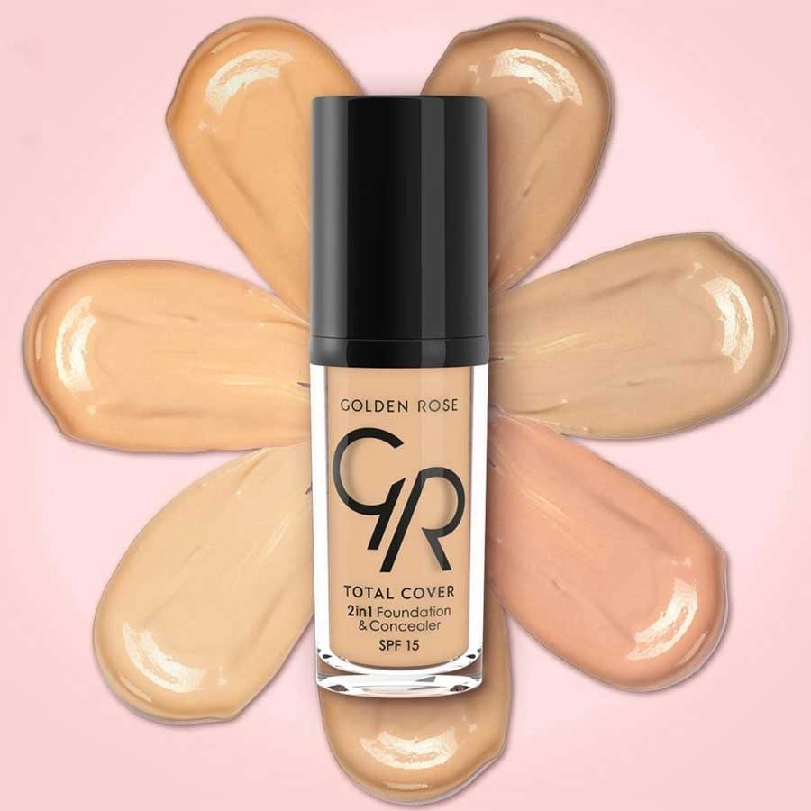 کرم پودر و کانسیلر توتال کاور گلدن رز شماره 04 Beige حجم 30 میلی لیتر