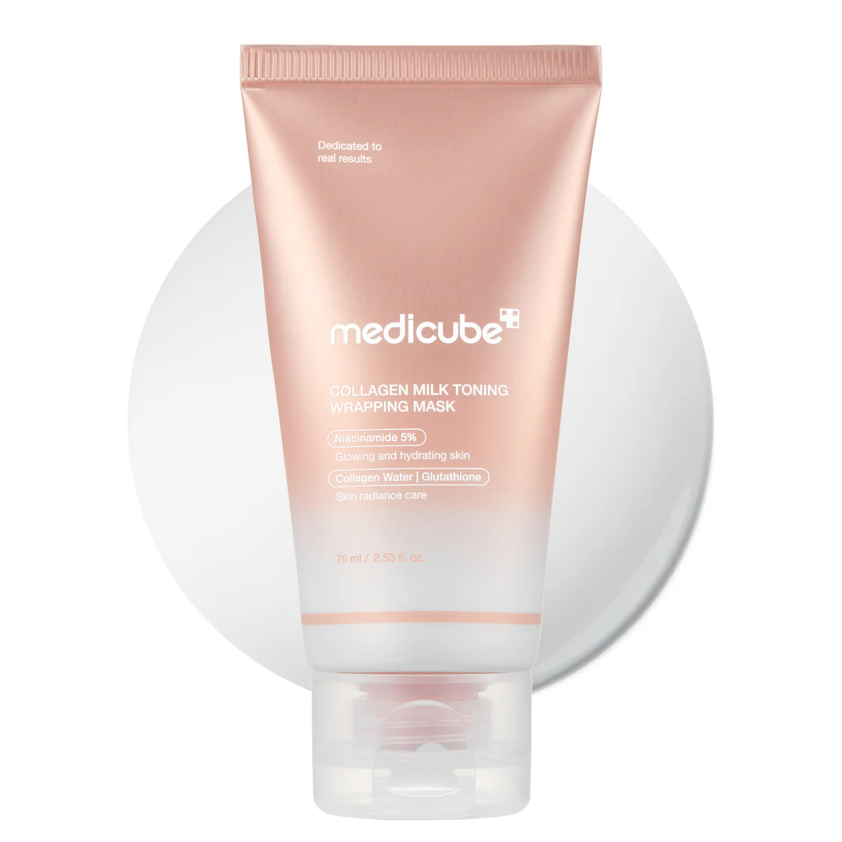 ماسک کلاژن شیری روز و شب مدی کیوب مدل Wrapping Mask Collagen Milky Glow