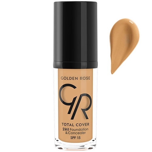 کرم پودر و کانسیلر توتال کاور گلدن رز شماره 04 Beige حجم 30 میلی لیتر