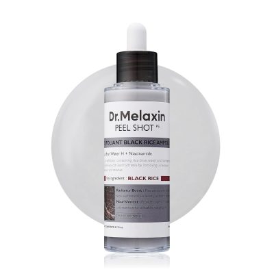 پیلینگ آمپولی برنج سیاه دکتر ملاکسین مدل Peel Shot Glow Black Rice Peeling