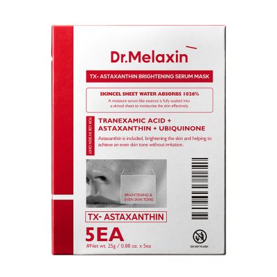 پک ماسک ورقه‌ای آستازانتین روشن‌کننده دکتر ملاکسین Dr.Melaxin TX Astaxanthin Whitening Serum Mask Pack