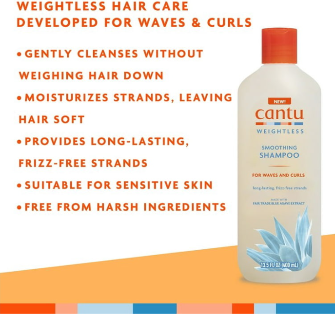 شامپو ضد وز موهای فر و موج دار کنتو مدل Weightless Smoothing Shampoo حجم 400 میلی لیتر