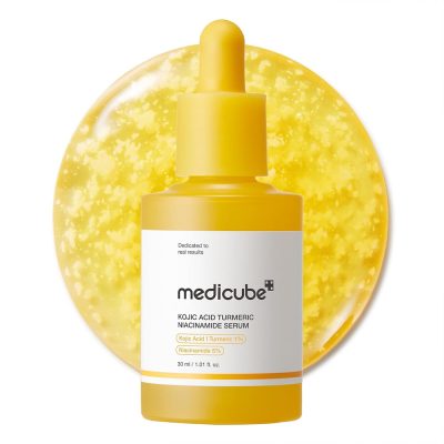 سرم کپسولی کوجیک اسید و زردچوبه ضدلک و روشنکننده مدی کیوب Medicube Kojic Acid Turmeric Capsule Serum