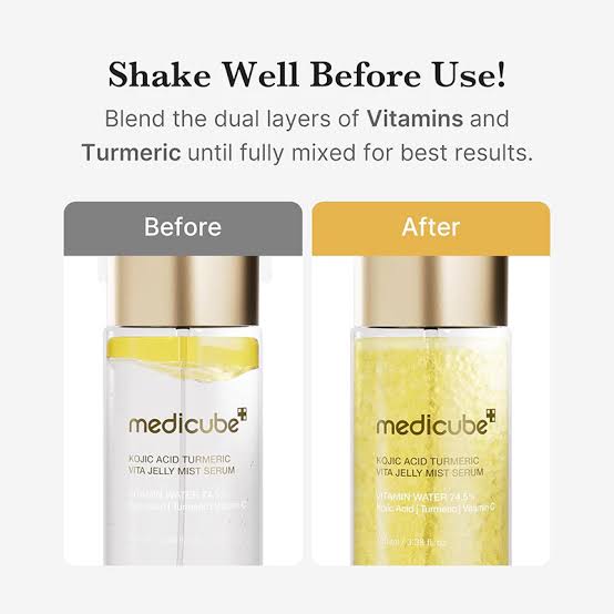 میست ژلی ضدلک و روشن کننده کوجیک اسید و زردچوبه مدی کیوب مدل Kojic Acid Turmeric Vita Jelly Mist Serum - تصویر 6