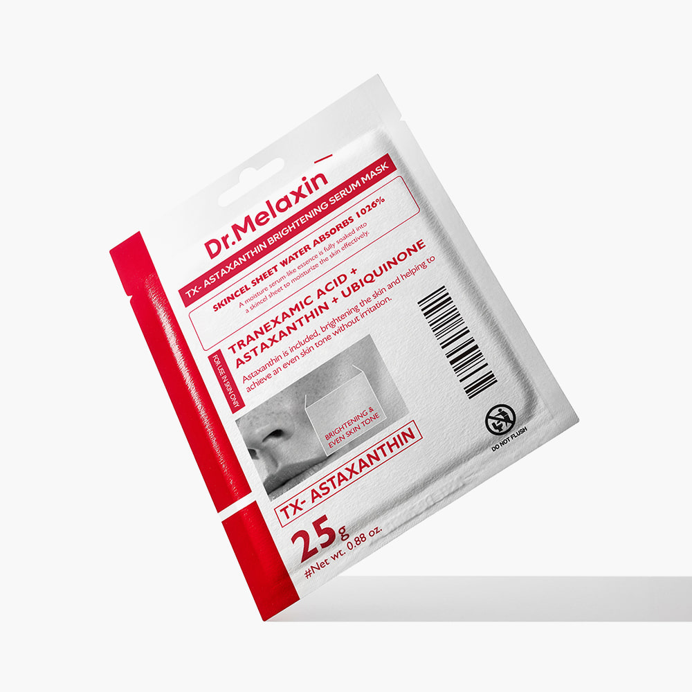پک ماسک ورقهای آستازانتین روشنکننده دکتر ملاکسین Dr.Melaxin TX Astaxanthin Whitening Serum Mask Pack - تصویر 6