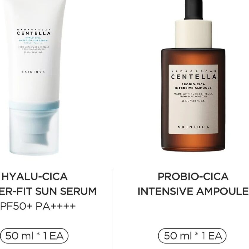 پک ضدآفتاب و سرم پروبیوسیکا اسکین 1004 CENTELLA Glow 1004 Duo Set - تصویر 6