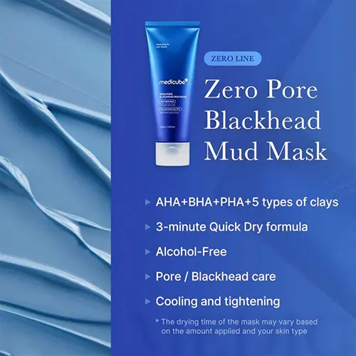 ماسک گلی رفع منافذ و ضد جوش سرسیاه مدی کیوب Medicube Zero Pore Blackhead Mud Mask