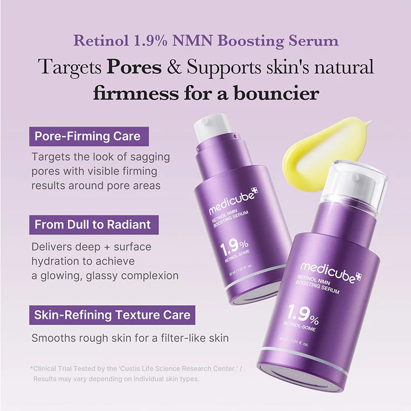 سرم جوانساز و ضد چروک رتینول و NMN مدی کیوب مدل Retinol NMN Boosting Serum