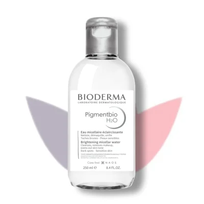 میسلار واتر روشن کننده بایودرما مدل پیگمنتبایو H2O مناسب پوست کدر و دارای لک حجم 250 میلی لیتر