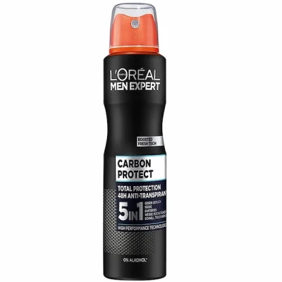 اسپری ضد تعریق مردانه 5 در 1 Carbon Protect لورال 250 میلی لیتر