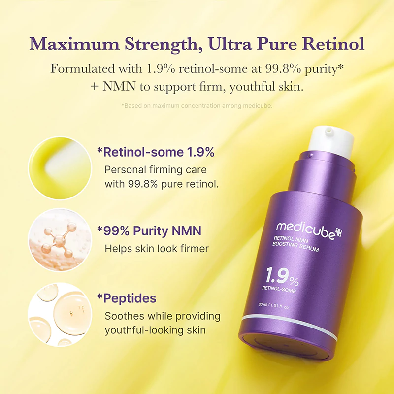 سرم جوانساز و ضد چروک رتینول و NMN مدی کیوب مدل Retinol NMN Boosting Serum - تصویر 3