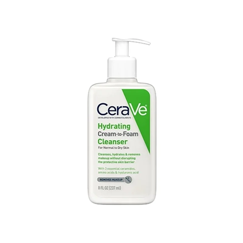 شوینده کرم فوم سراوی مدل Hydrating Cream To Foam Cleanser مخصوص پوست نرمال تا خشک