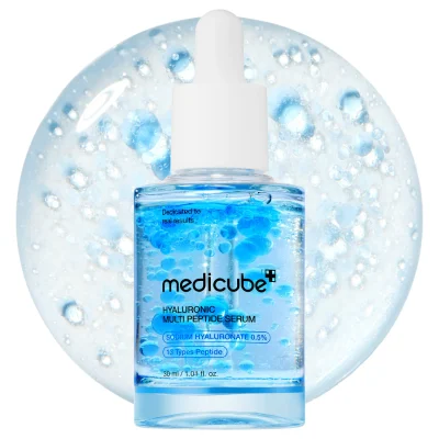 سرم هیالورونیک و مولتی پپتاید مدیکیوب مدل Hyaluronic Multi Peptide PDRN Serum