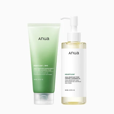 ست شوینده دو مرحلهای آنوا ANUA مدل Pore Control – پک تخصصی پاکسازی عمیق منافذ