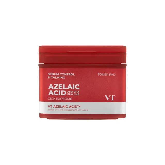 پد اسید آزلائیک وی تی 60 عددی VT Azelaic Acid Cica Exosome Toner Pad