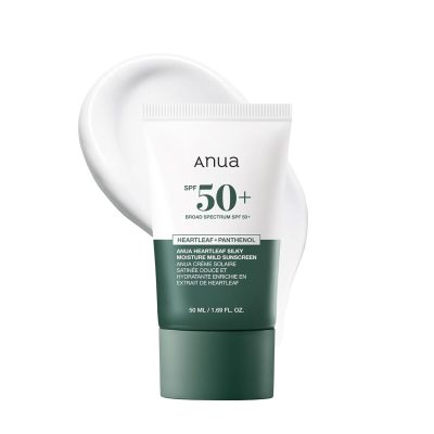 ضدآفتاب مرطوب کننده و تسکین دهنده آنوا Anua Heartleaf Silky Moisture Mild Sunscreen SPF 50+