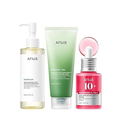 ست روتین پوست شیشهای آنوا ANUA Glass Skin 3-Step Skincare Set