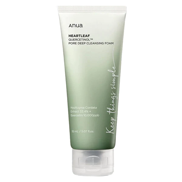 فوم شستشوی عمیق منافذ هارتلیف و کوئرستینول آنوا (Anua Heartleaf Quercetinol Pore Deep Cleansing Foam)