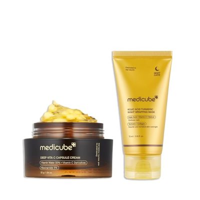 ست کوجیک اسید و ویتامین سی مدی کیوب Medicube Glass Skin Refining Duo