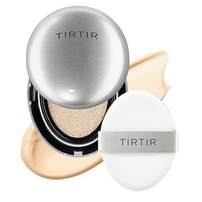 کوشن نقره ای تیر تیر TIRTIR Mask Fit Aura Silver Cushion حجم 18 گرم | کرم پودر کوشن آبرسان با جلوه درخشان