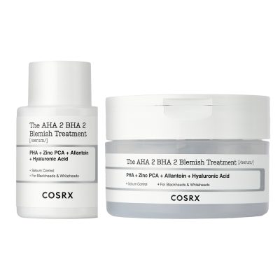پک سرم و توپک ضدجوش و لک کوزارکس مدل COSRX AHA 2% BHA 2% Blemish Treatment Serum درمان تخصصی آکنه و لک
