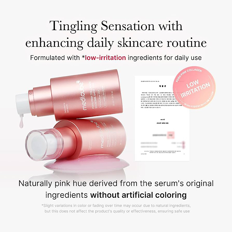 سرم اگزوزوم PDRN و کلاژن شات 7500 مدی کیوب Medicube PDRN Pink Collagen Exosome Shot Serum 7500 PPM - تصویر 3