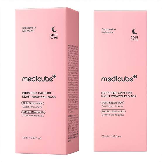ماسک شب پیدیآران و کافئین مدیکیوب مدل PDRN Pink Caffeine Wrapping Mask - تصویر 7