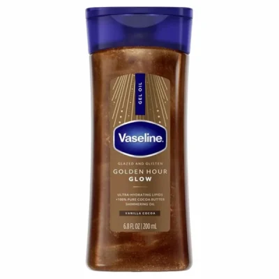 روغن بدن شایندار وازلین مدل Dark Vanilla Cocoa حجم 200 میلیلیتر | مرطوبکننده و براقکننده پوست با جلوه برنزی
