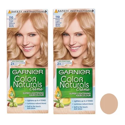 کیت رنگ موی گارنیر شماره 110 بلوند طبیعی خیلی روشن Color Naturals با ماندگاری بالا