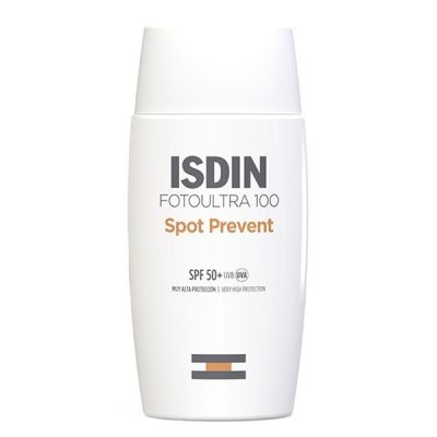 ضد آفتاب ضد لک ایزدین Fusion Fluid 100 Spot Prevent SPF 50 بی رنگ حجم 50 میلیلیتر