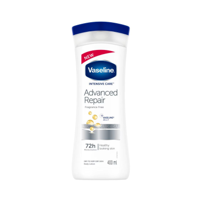 لوسیون بدن وازلین مدل Advanced Repair حاوی بابونه حجم 400 میلی‌لیتر | ترمیم‌کننده و مرطوب‌کننده پوست خشک و حساس