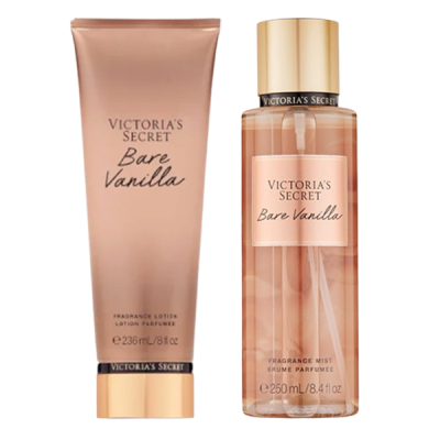 ست اورجینال بادی اسپلش و لوسیون بدن بیر وانیلا ویکتوریا سکرت | Victoria's Secret Bare Vanilla Gift Set