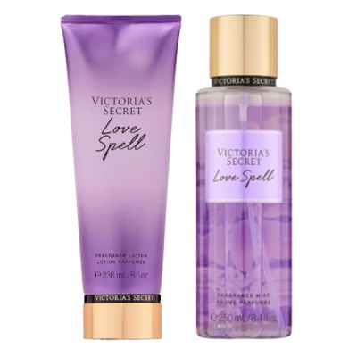 ست لوسیون بدن و بادی اسپلش لاو اسپل ویکتوریا سکرت اورجینال | Victoria's Secret Love Spell Gift Set