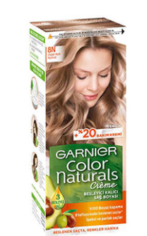 کیت رنگ موی گارنیر شماره 8N بلوند روشن طبیعی با پوشش کامل موهای سفید