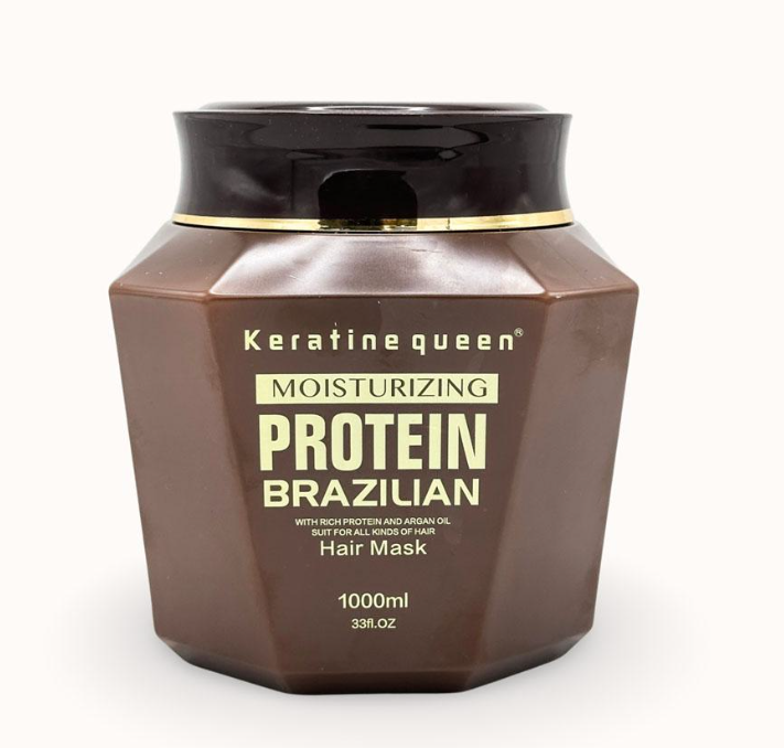 ماسک مو پروتئین مرطوب کننده آرگان کراتین کویین Keratin Queen بدون سولفات حجم ۱۰۰۰ میلی لیتر