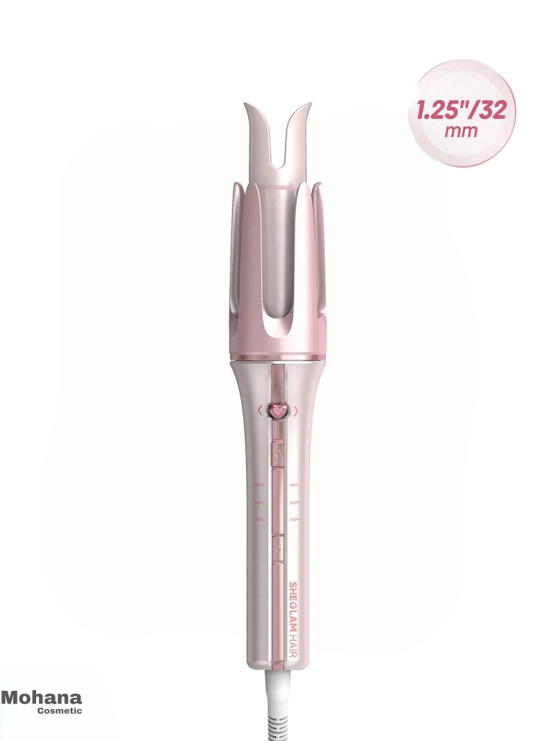 دستگاه فر کننده مو شیگلم مدل Cupid's Charm رنگ صورتی در سایز 19، 25 و 32 میلیمتر