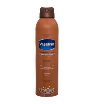 لوسیون اسپری بدن وازلین مدل Cocoa Moisturizer Spray حجم 184 میلی‌لیتر | آبرسان و مرطوب‌کننده با روغن کاکائو و شی باتر