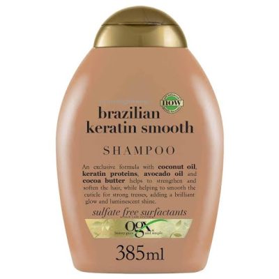 شامپو کراتین برزیلی او جی ایکس Ever Straightening Brazilian Keratin Smooth حجم 385 میل