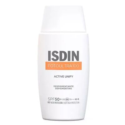 ضد آفتاب ضد لک بی رنگ ایزدین اکتیو یونیفای فیوژن فلوئید SPF 50 حجم 50 میلی لیتر