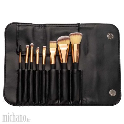ست براش 8 تکه میچانو MICHANO 8pcs Brush Set مجموعه کامل براش آرایشی حرفهای با کیف چرمی