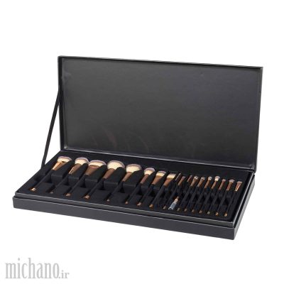 ست براش 18 تکه میچانو MICHANO 18pcs Brush Set مجموعه کامل براش آرایشی حرفهای همراه کیف نگهدارنده