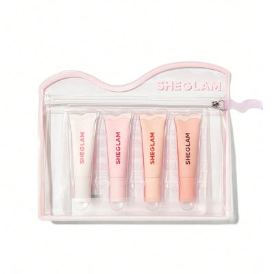 پک لیپ گلاس 4 عددی کریستال گلیز شیگلم Sheglam Crystal Glaze Moisturizing Lip Care