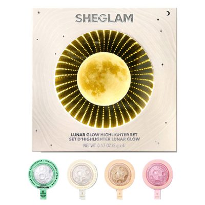 پک 4 عددی هایلایتر فضایی شیگلم مدل Lunar Glow Highlighter Set