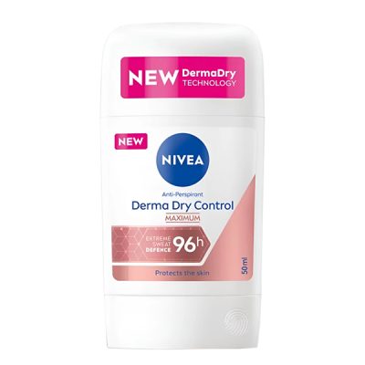 مام صابونی زنانه نیوا مدل Derma Dry Control حجم 50 میل با محافظت 96 ساعته