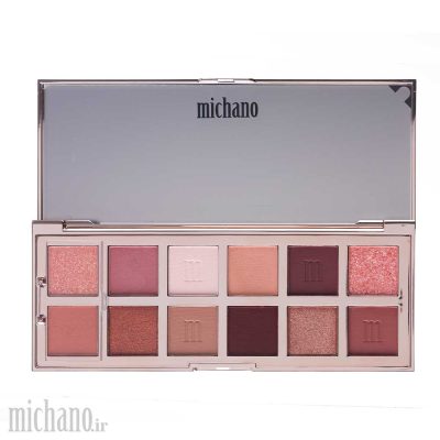 پالت سایه 12 رنگ VIOLET DUST میچانو MICHANO Eyeshadow Palette با رنگ‌های مات و براق