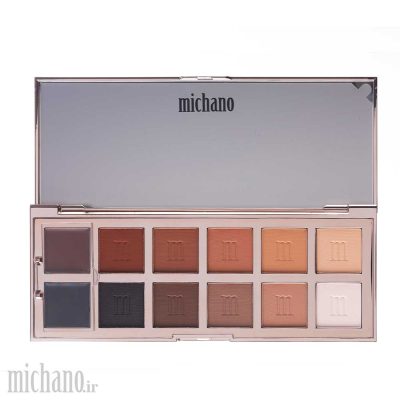 پالت سایه 12 رنگ نود میچانو MICHANO NUDE WHISPER Eyeshadow Palette با رنگ‌های کاربردی و پیگمنت حرفه‌ای