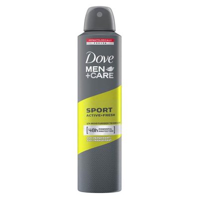 اسپری دئودورانت ضد تعریق مردانه داو مدل Sport Active Fresh حجم ۲۵۰ میلی‌لیتر