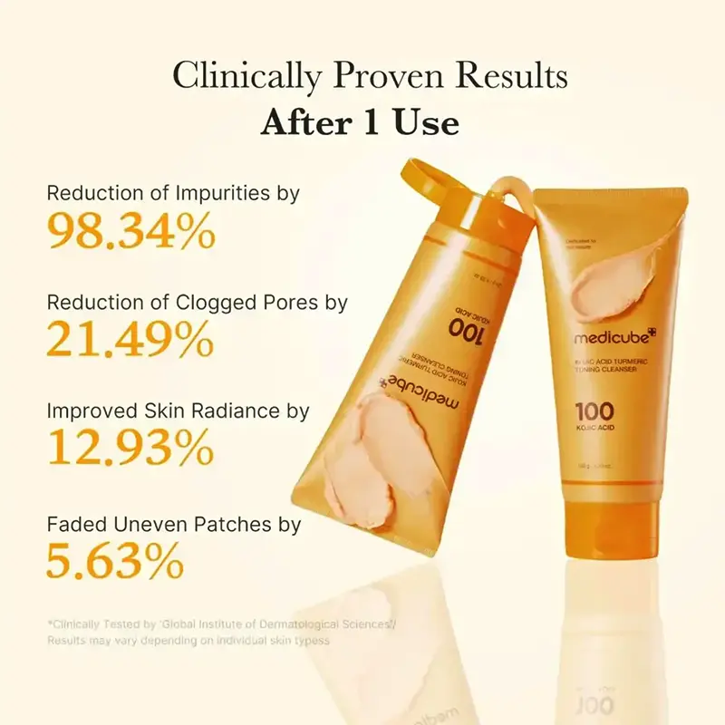 شوینده کوجیک اسید و زردچوبه روشن کننده مدی کیوب Medicube Kojic Acid Turmeric Toning Cleanser